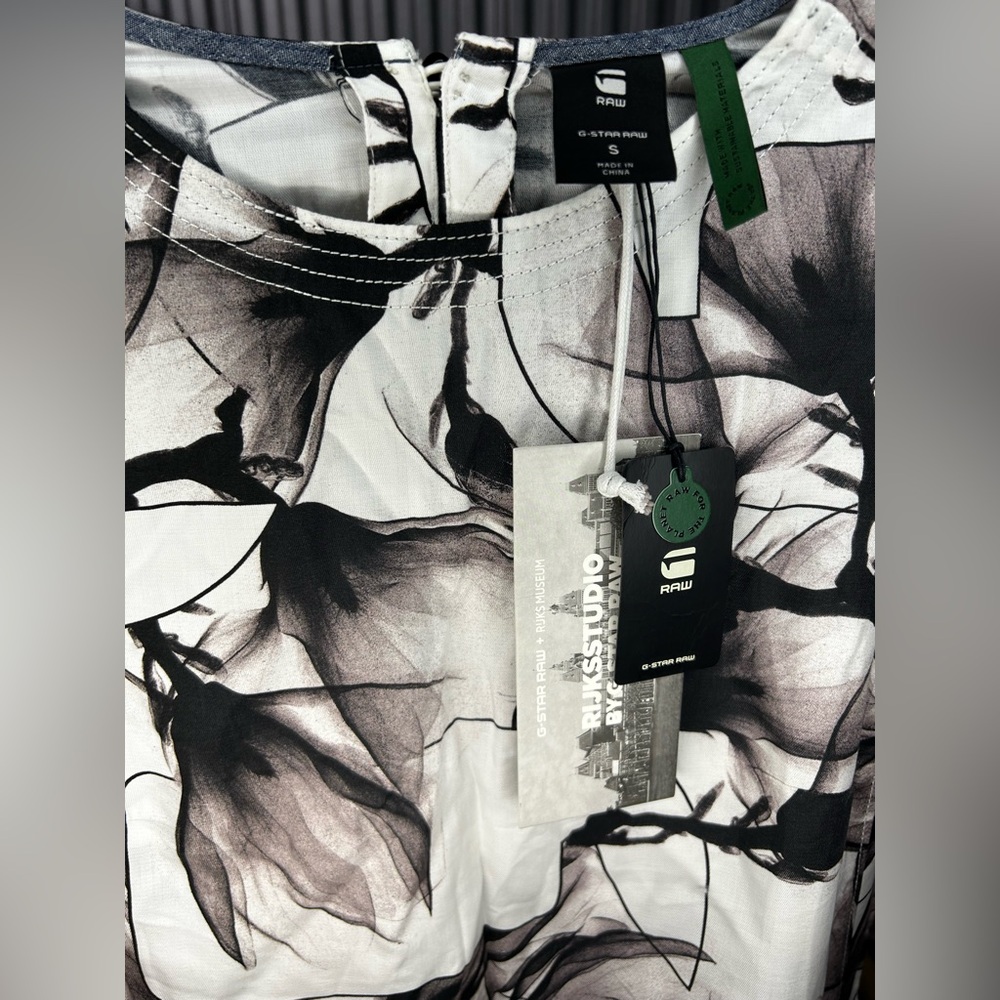 Women’s Rare G-Star Raw Rijks Museum NWT Floral Midi Dress Designer Small - Picture 3 of 5
